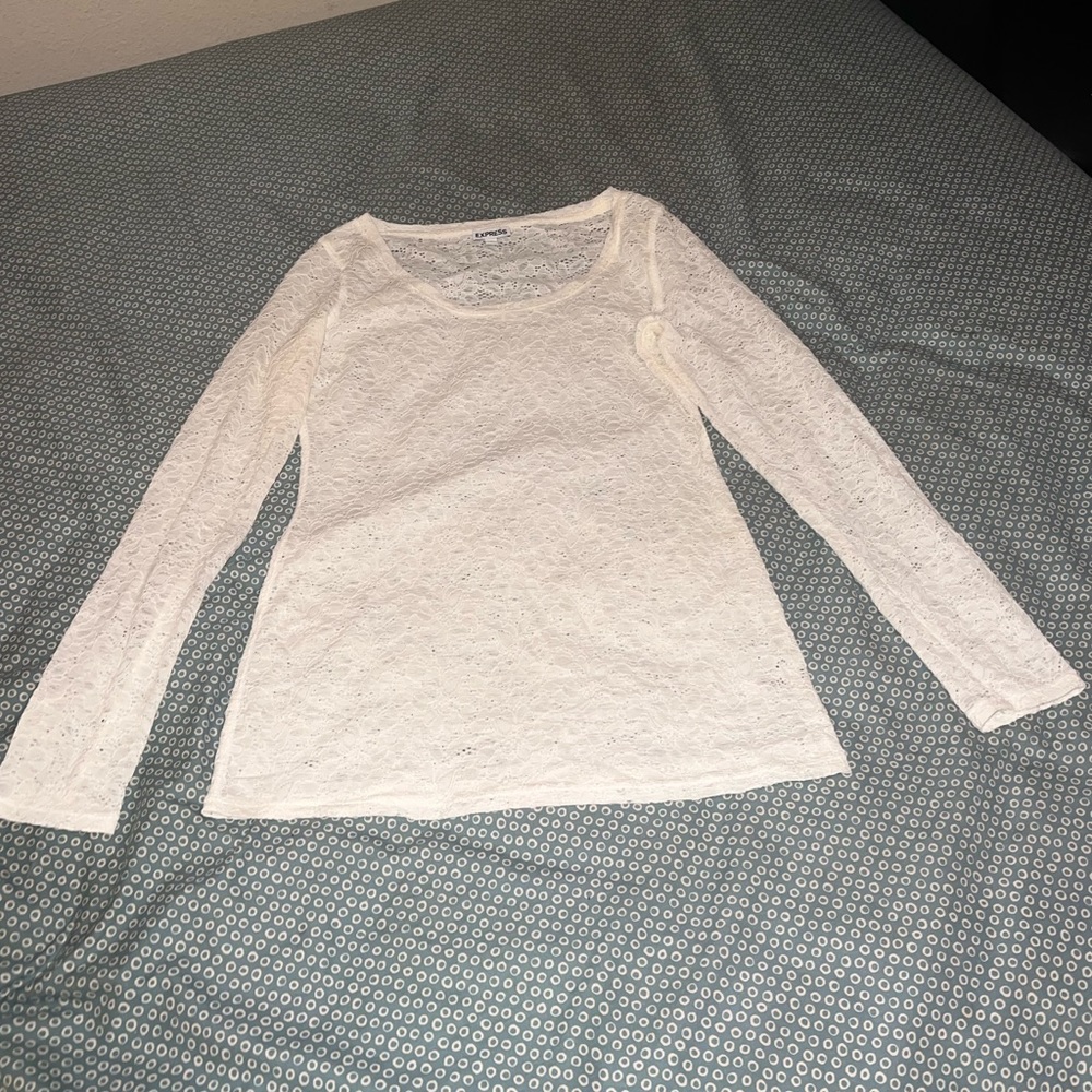 Express Laced Long-Sleeve Top